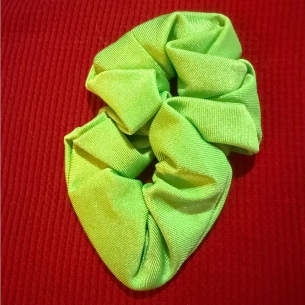 Vibrant Lime Green Scrunchie
